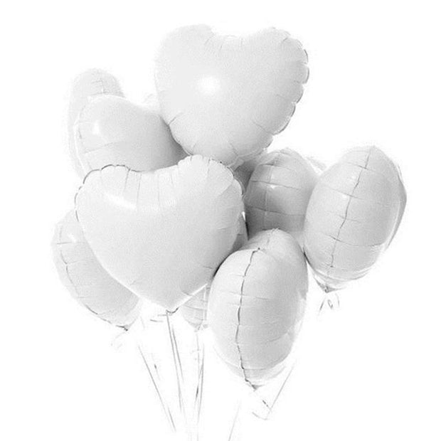 10 Ballons Cœur Rose