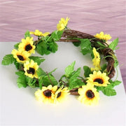 Couronne de Tournesols Jaune Artificielles