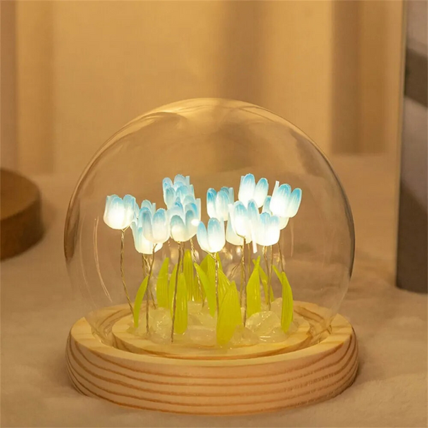 Lampe Tulipes Bleu