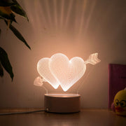 Lampe  LED 3D "Amour" à Offrir