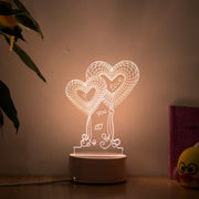 Lampe  LED 3D "Amour" à Offrir