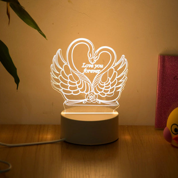 Lampe  LED 3D "Amour" à Offrir